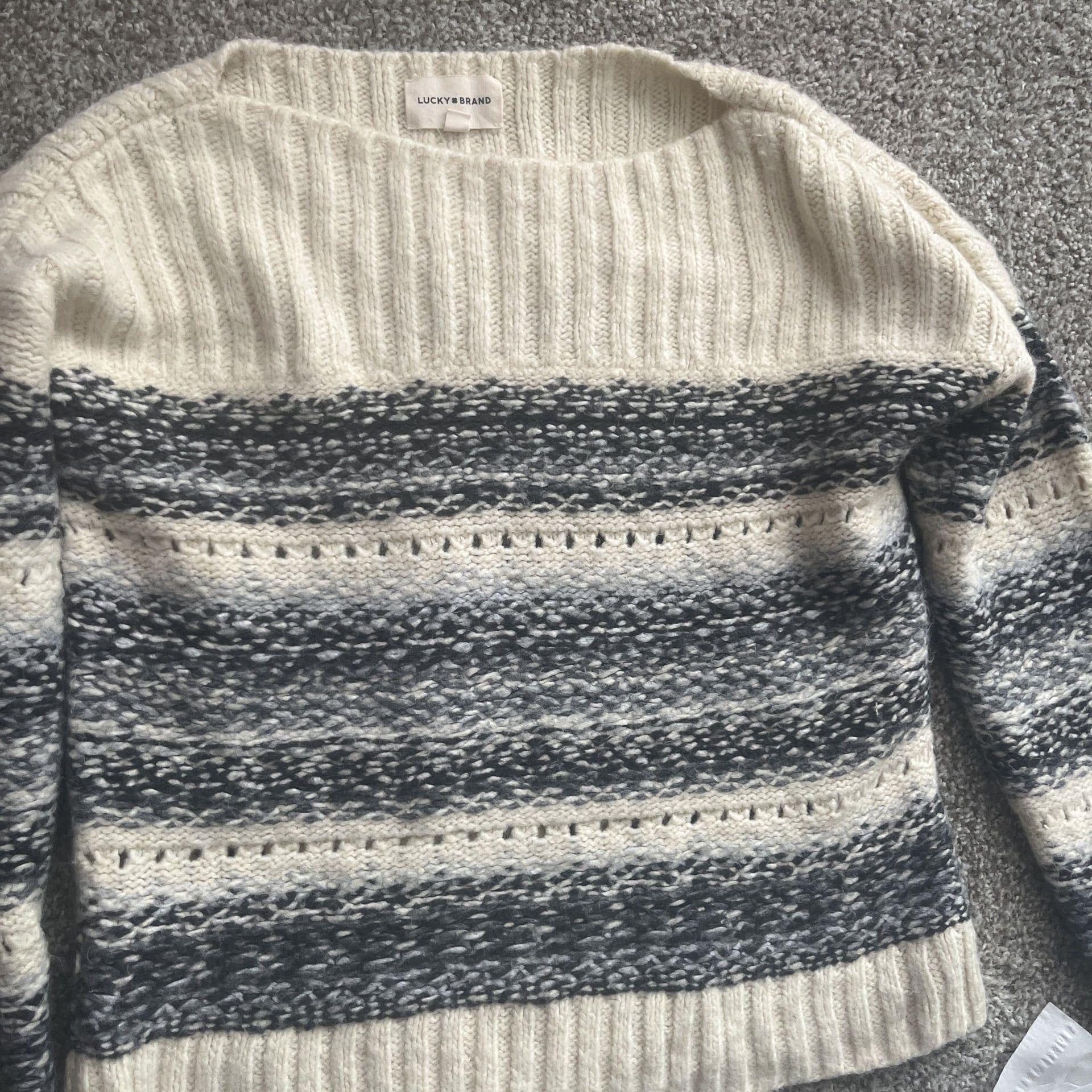 Lucky Brand Fair Isle Boatneck Sweater